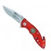 7in Fire Fighter Rescue Knife with belt cutter and glass breaker
